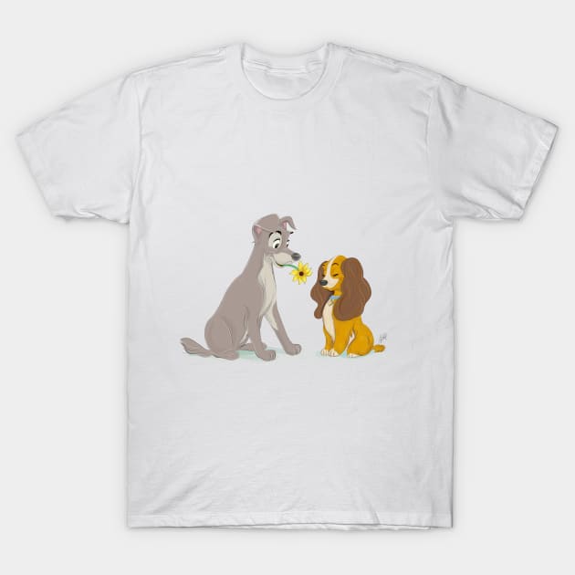 Lady and The Tramp T-Shirt by Art_incolours